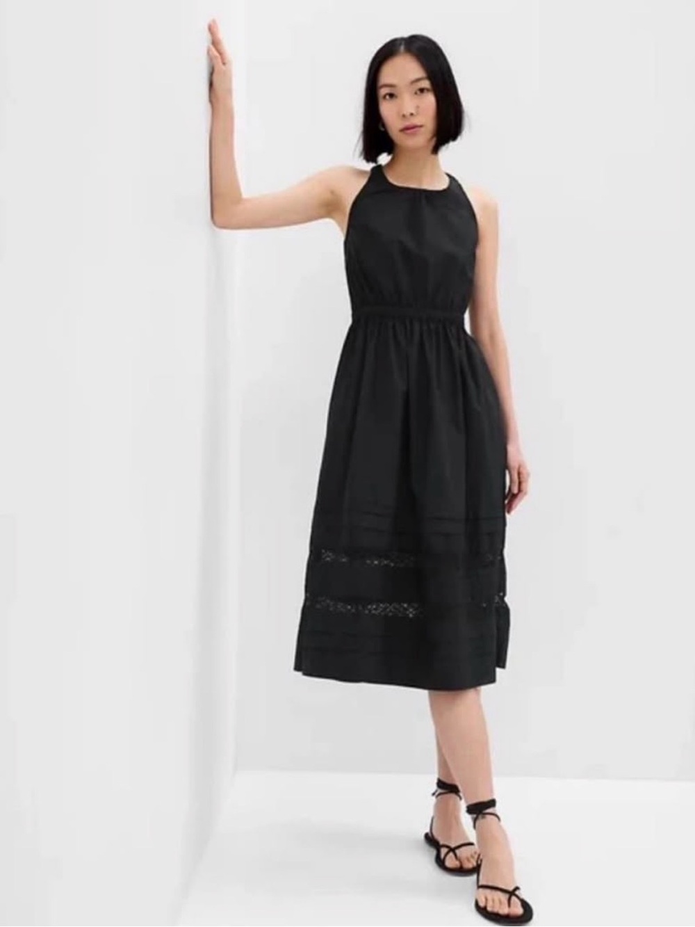 NWT Gap lace cross-back midi dress Size small petite